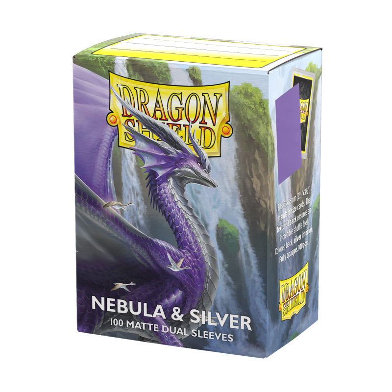 Dragon Shield - DS - Standard Dual Sleeves: Nebula & Silver [Matte] (100 kosov)